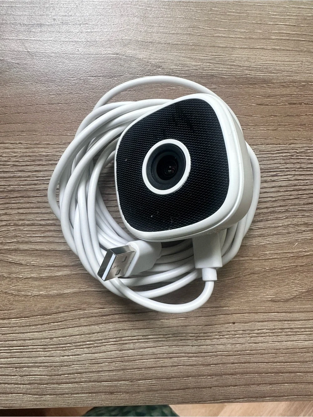 White Square USB Security Camera with Cable